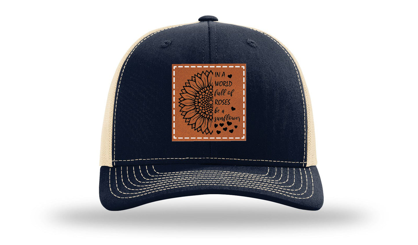 In A World Full Of Roses Leather Patch Richardson 112 Hat
