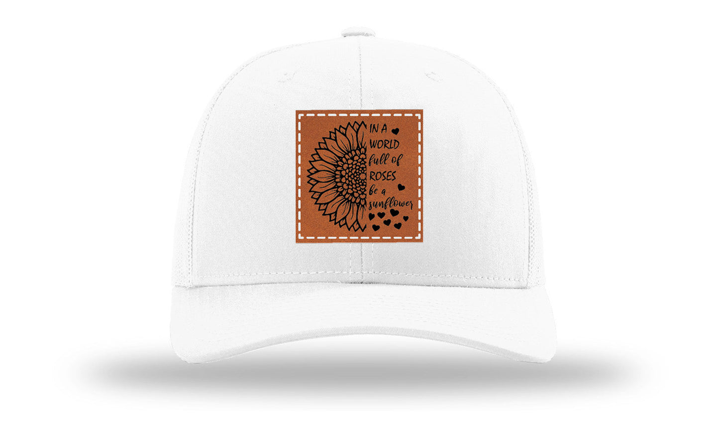 In A World Full Of Roses Leather Patch Richardson 112 Hat