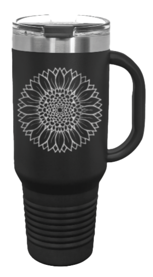 Sunflower 40oz Handle Mug Laser Engraved