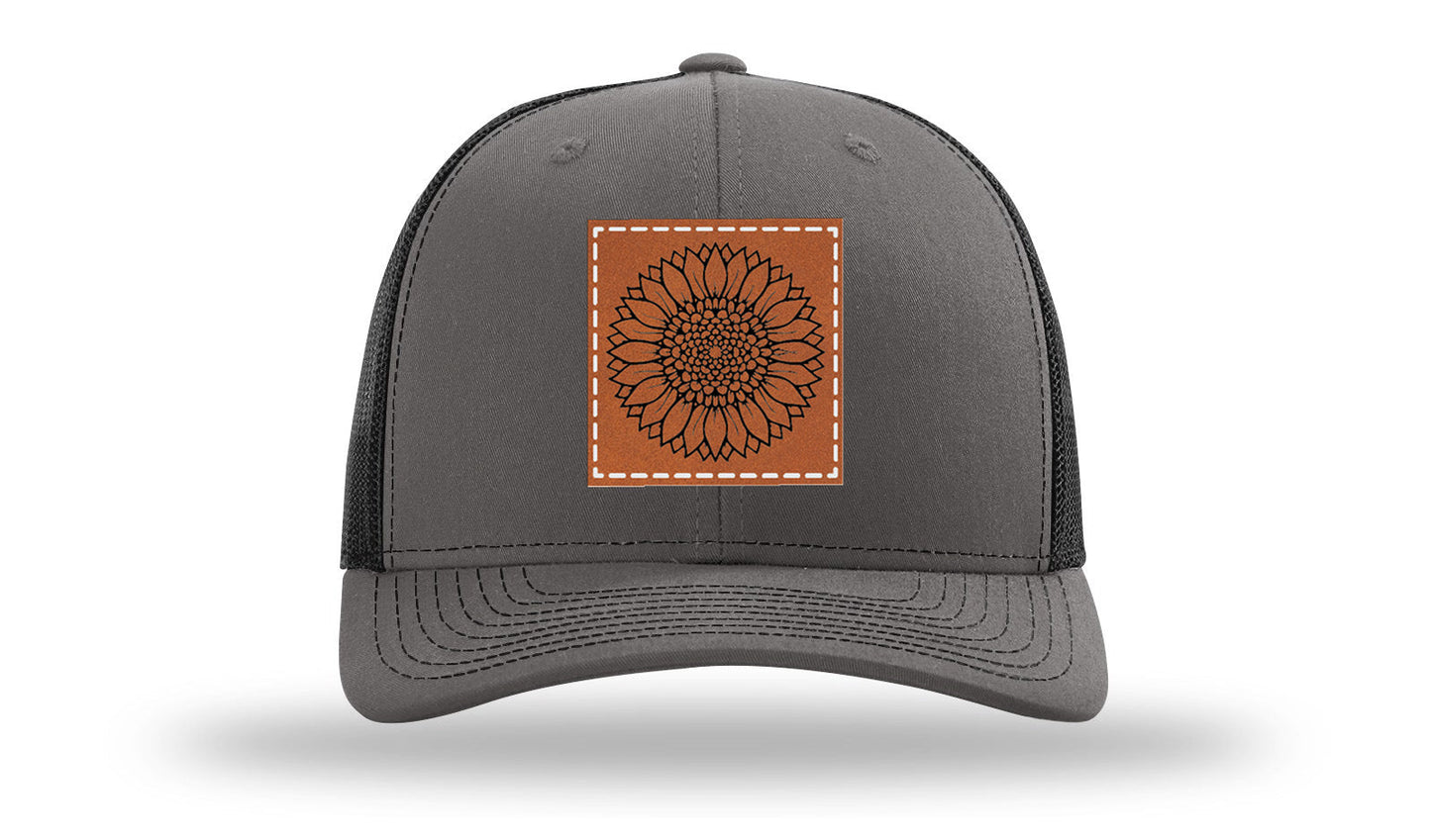 Sunflower Leather Patch Richardson 112 Hat