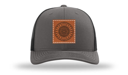 Sunflower Leather Patch Richardson 112 Hat