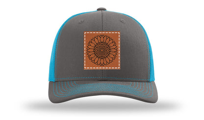 Sunflower Leather Patch Richardson 112 Hat