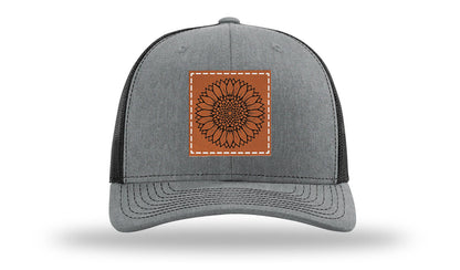 Sunflower Leather Patch Richardson 112 Hat