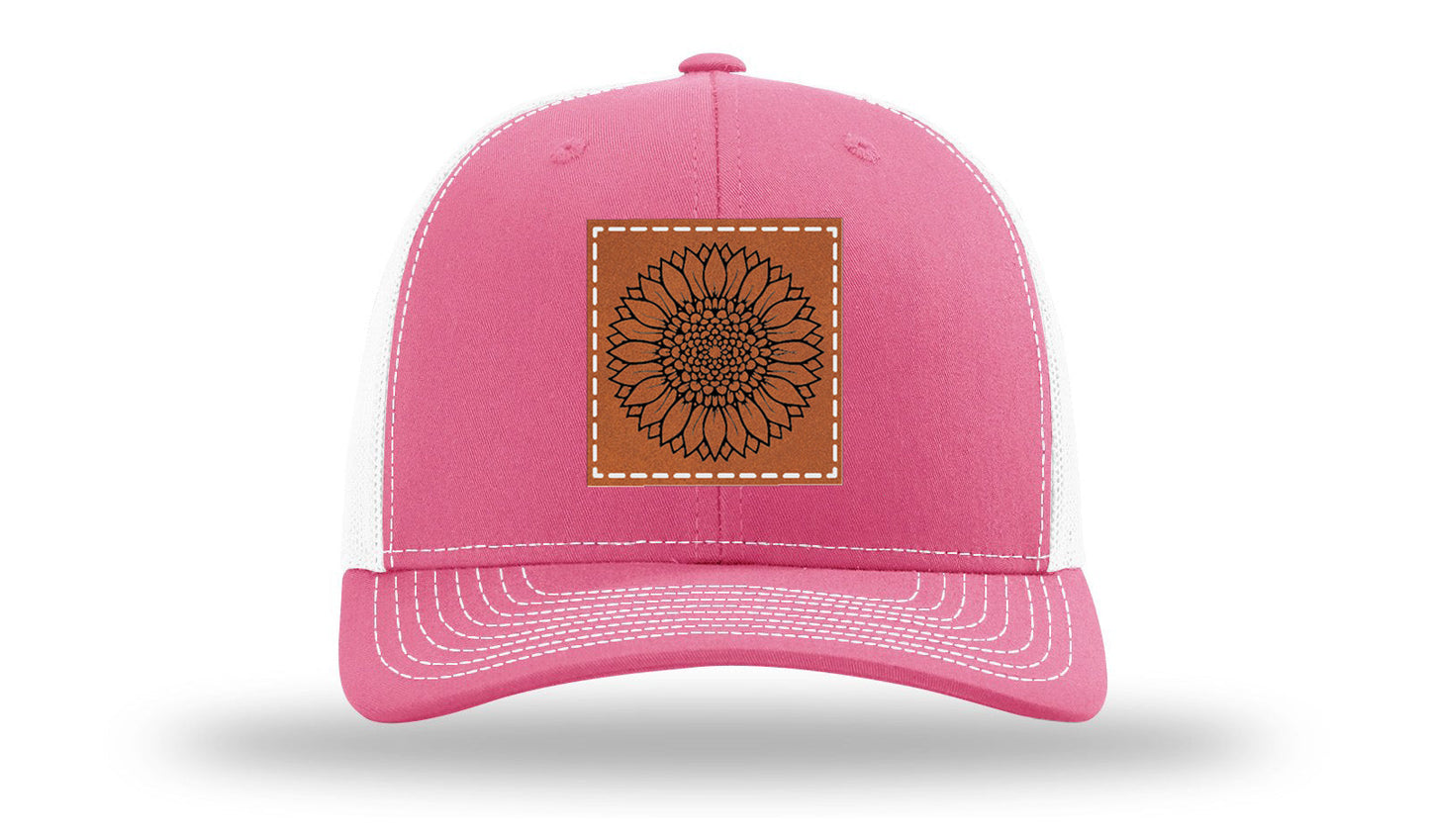 Sunflower Leather Patch Richardson 112 Hat