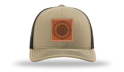 Sunflower Leather Patch Richardson 112 Hat