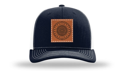 Sunflower Leather Patch Richardson 112 Hat
