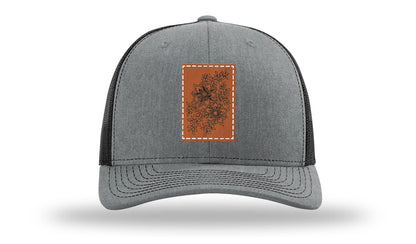 Cherry Blossom Flower Leather Patch Richardson 112 Hat