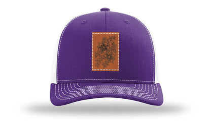 Cherry Blossom Flower Leather Patch Richardson 112 Hat