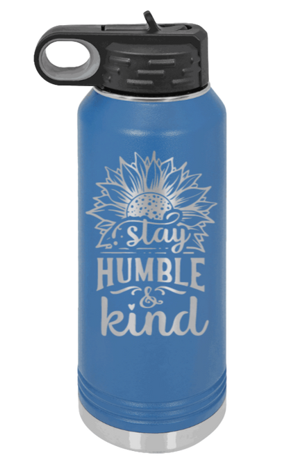Humble and Kind - 32oz Water Bottle Laser Engraved- Royal Blue