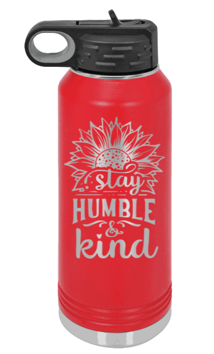 Humble and Kind - 32oz Water Bottle Laser Engraved- Red