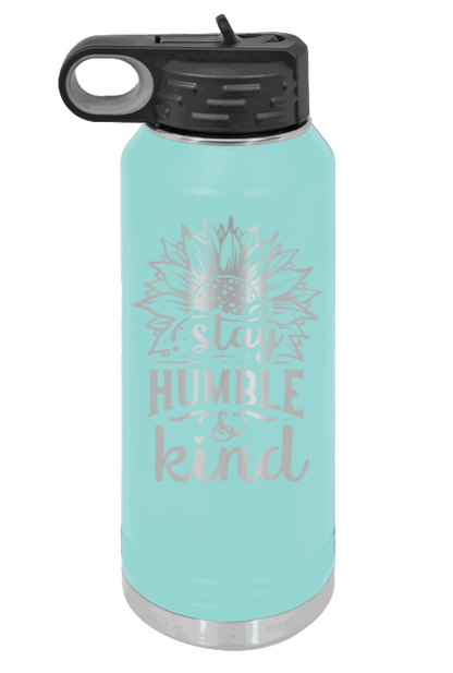 Humble and Kind - 32oz Water Bottle Laser Engraved- Teal