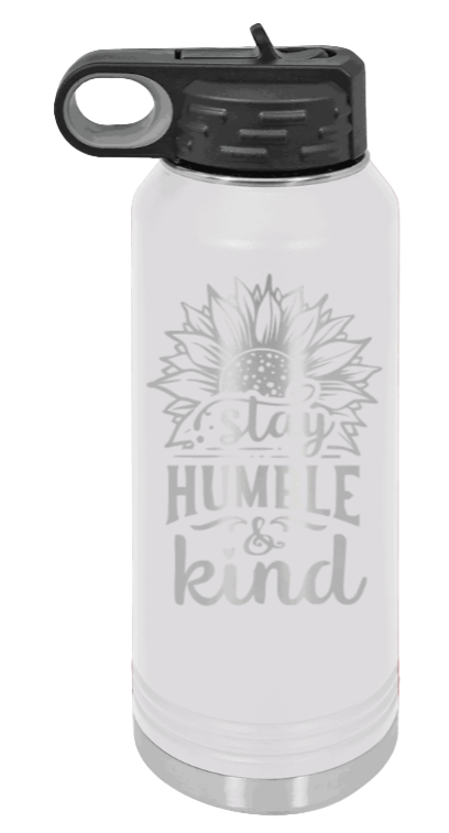 Humble and Kind - 32oz Water Bottle Laser Engraved- White