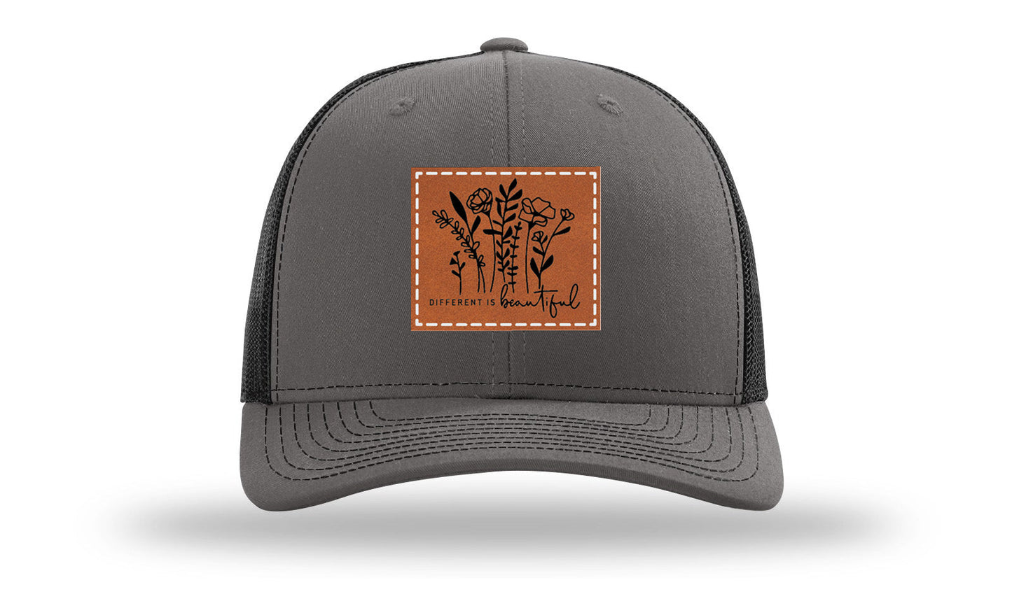 Different Is Beautiful Leather Patch Richardson 112 Hat