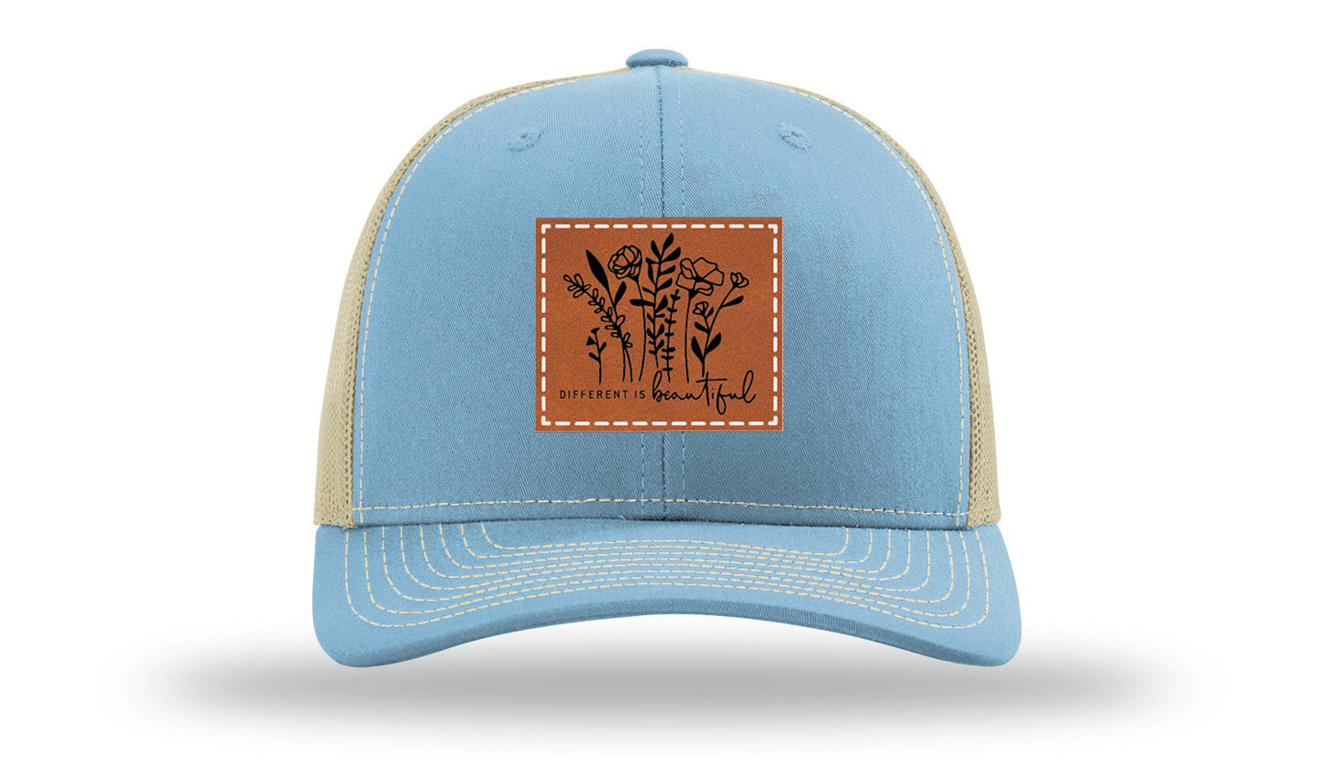 Different Is Beautiful Leather Patch Richardson 112 Hat