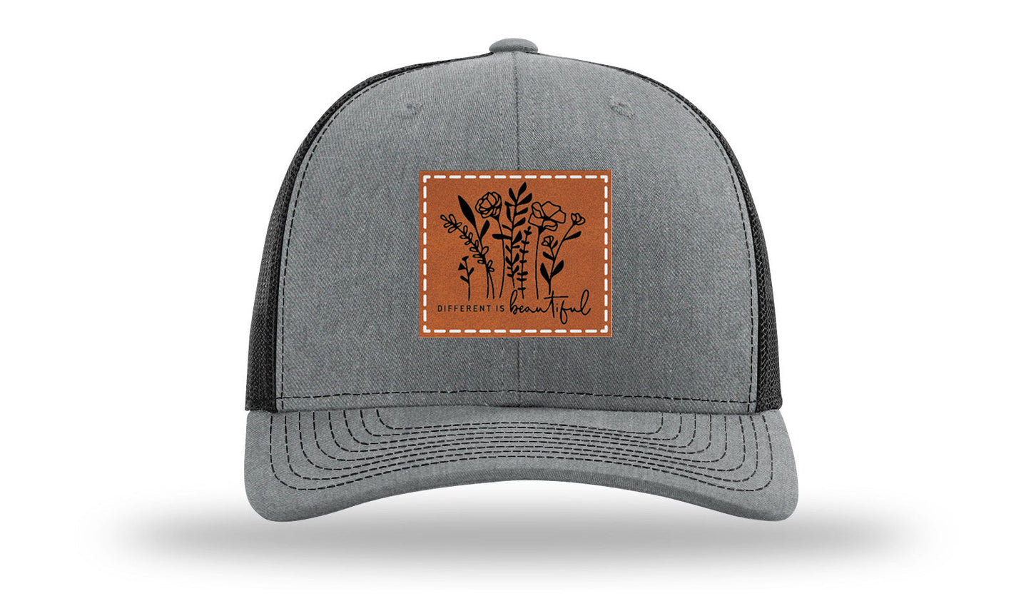 Different Is Beautiful Leather Patch Richardson 112 Hat