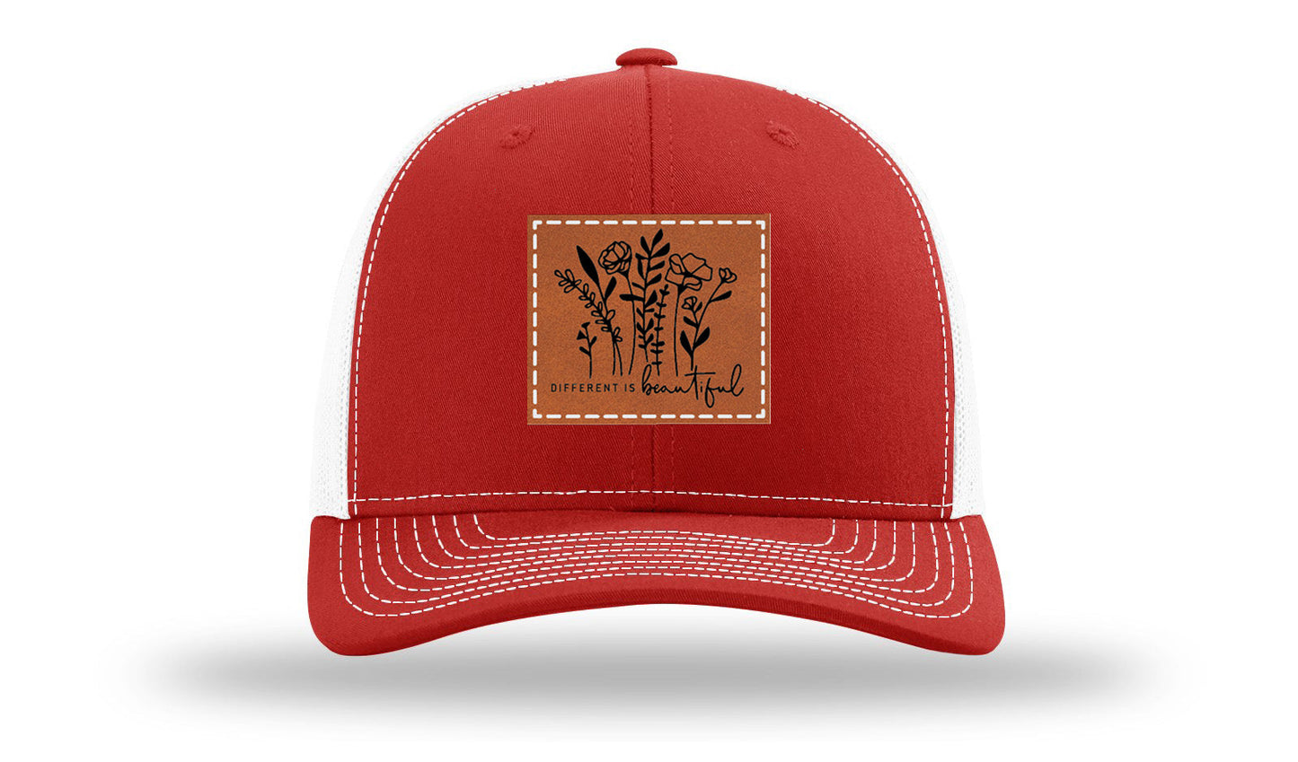 Different Is Beautiful Leather Patch Richardson 112 Hat