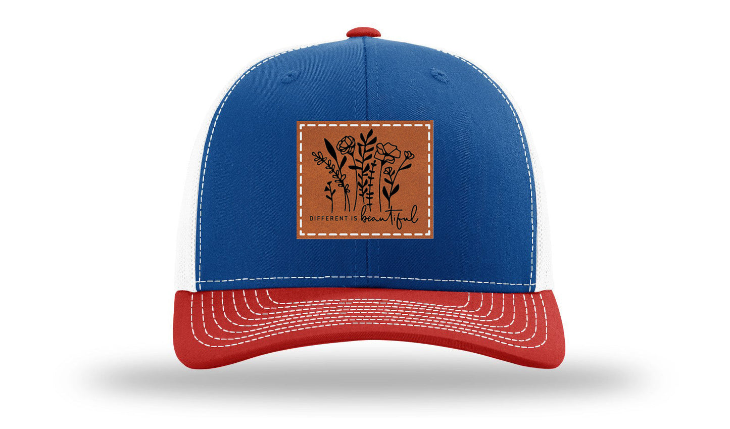 Different Is Beautiful Leather Patch Richardson 112 Hat