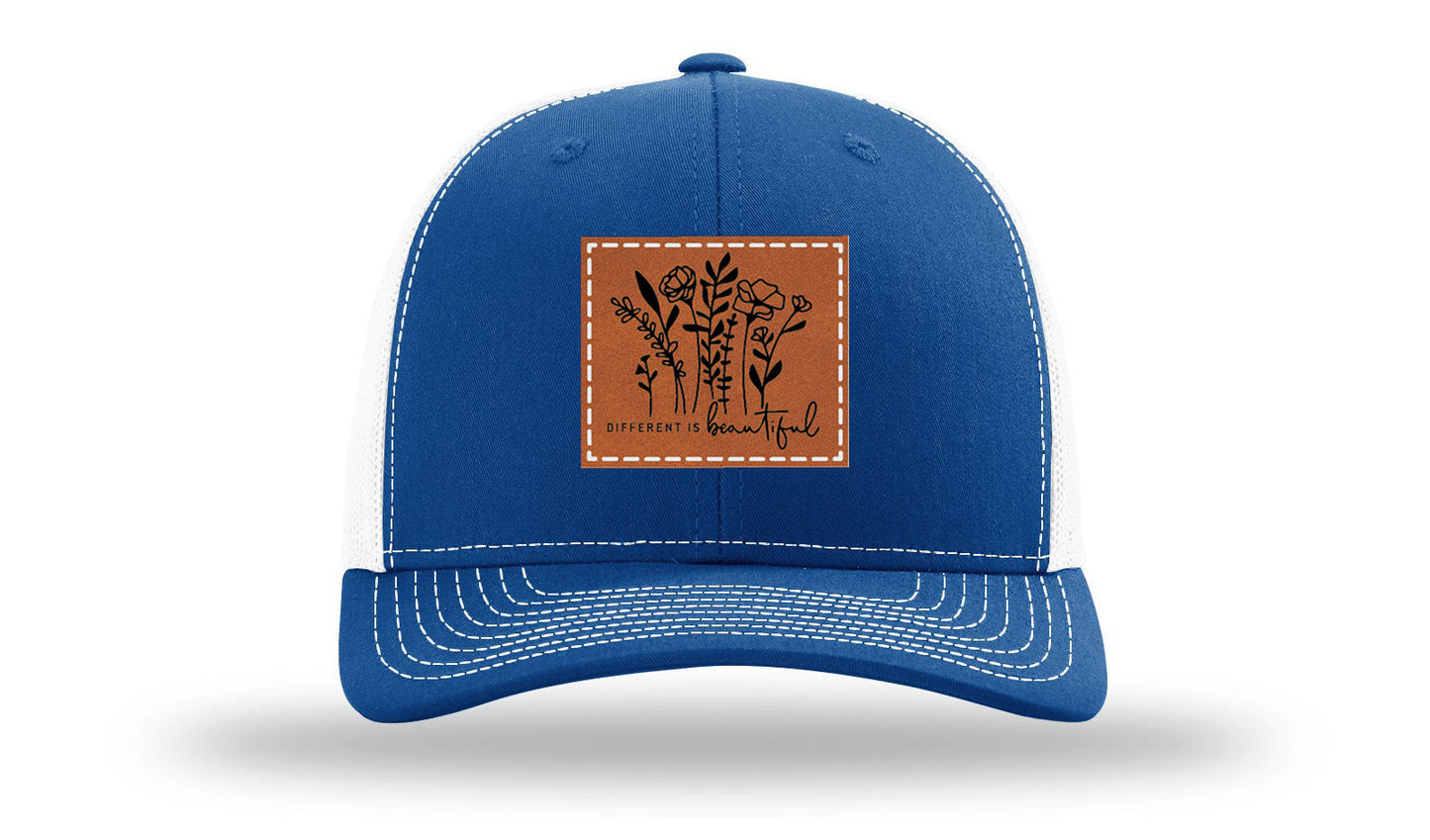 Different Is Beautiful Leather Patch Richardson 112 Hat