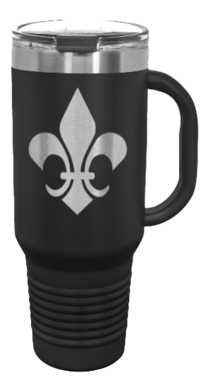 Fleur De Lis 40oz Handle Mug Laser Engraved