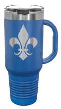 Load image into Gallery viewer, Fleur De Lis 40oz Handle Mug Laser Engraved
