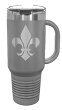 Load image into Gallery viewer, Fleur De Lis 40oz Handle Mug Laser Engraved
