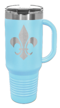 Load image into Gallery viewer, Fleur De Lis 40oz Handle Mug Laser Engraved
