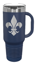 Load image into Gallery viewer, Fleur De Lis 40oz Handle Mug Laser Engraved
