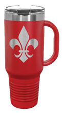 Load image into Gallery viewer, Fleur De Lis 40oz Handle Mug Laser Engraved
