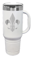 Load image into Gallery viewer, Fleur De Lis 40oz Handle Mug Laser Engraved
