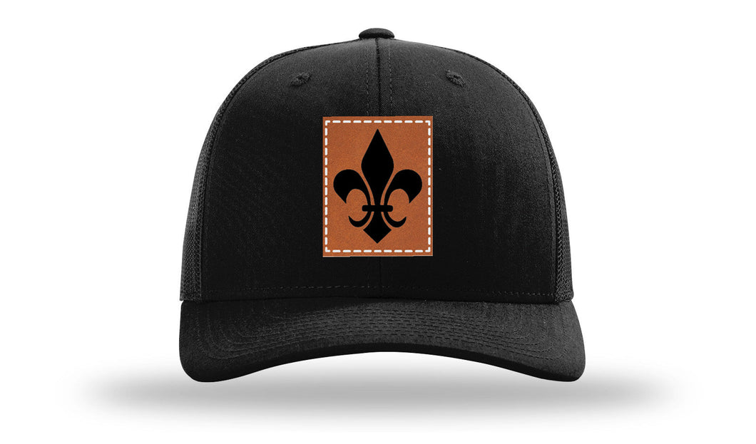 Fleur de Lis Leather Patch Richardson 112 Hat