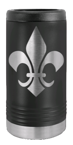 Fleur-de-lis Laser Engraved Slim Can Insulated Koosie