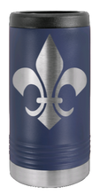 Load image into Gallery viewer, Fleur-de-lis Laser Engraved Slim Can Insulated Koosie
