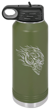 Load image into Gallery viewer, Skull With Flames Laser Engraved Water Bottle
