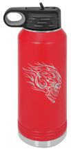 Load image into Gallery viewer, Skull With Flames Laser Engraved Water Bottle
