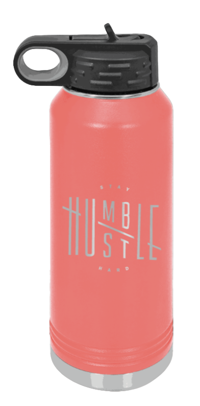 Stay Humble - 32oz Water Bottle Laser Engraved- Coral
