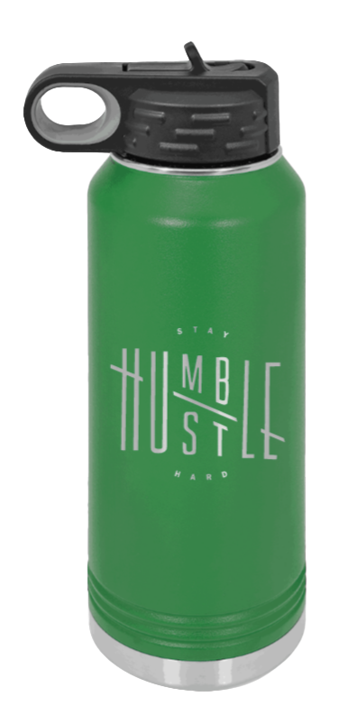 Stay Humble - 32oz Water Bottle Laser Engraved- Green