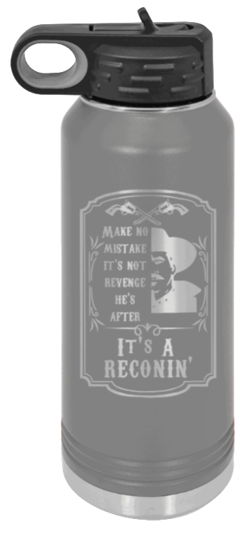 Tombstone Reconin - 32oz Water Bottle Laser Engraved- Dark Grey