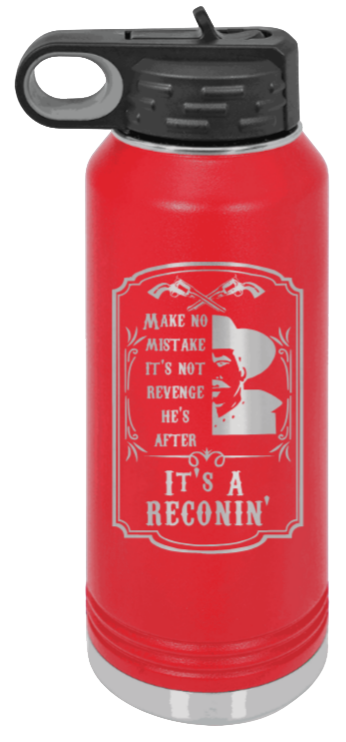 Tombstone Reconin - 32oz Water Bottle Laser Engraved- Red