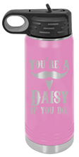 Load image into Gallery viewer, Tombstone You&#39;re A Daisy If You Do Laser Engraved Water Bottle
