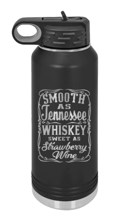 Tennessee Whiskey - 32oz Water Bottle Laser Engraved- Black