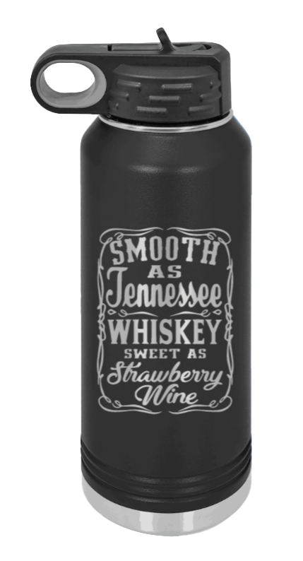 Tennessee Whiskey - 32oz Water Bottle Laser Engraved- Black