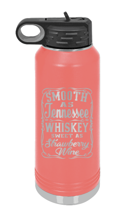 Tennessee Whiskey - 32oz Water Bottle Laser Engraved- Coral