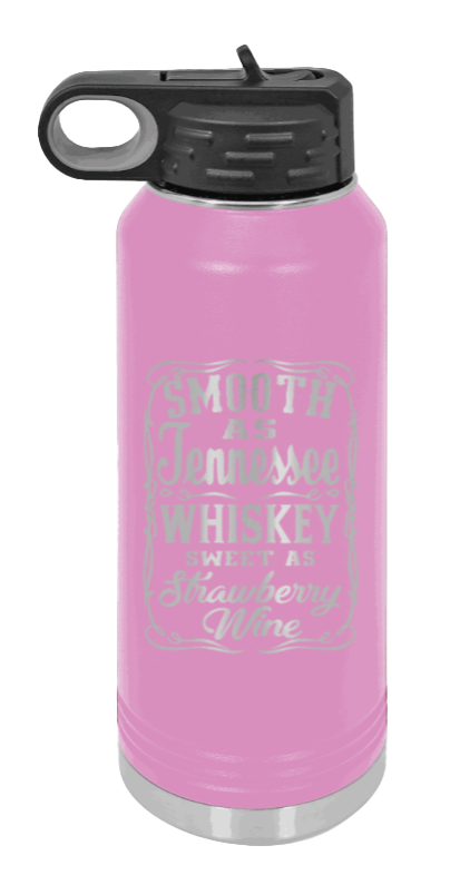 Tennessee Whiskey - 32oz Water Bottle Laser Engraved- Light Purple