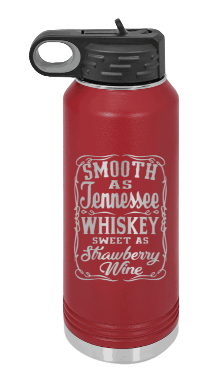 Tennessee Whiskey - 32oz Water Bottle Laser Engraved- Maroon