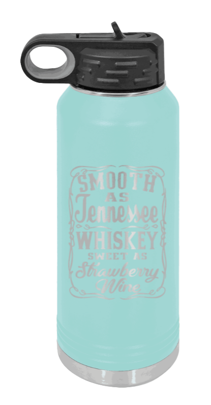 Tennessee Whiskey - 32oz Water Bottle Laser Engraved- Teal