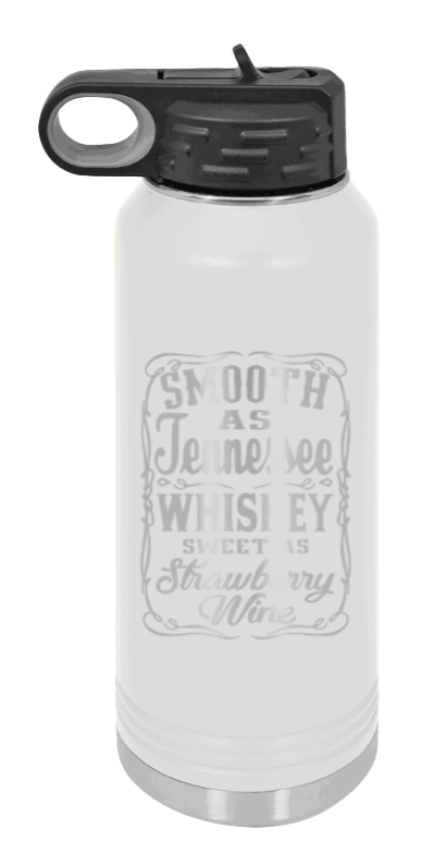 Tennessee Whiskey - 32oz Water Bottle Laser Engraved- White