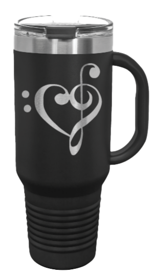 Love Music 40oz Handle Mug Laser Engraved