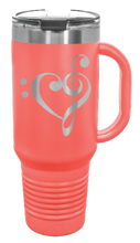 Load image into Gallery viewer, Love Music 40oz Handle Mug Laser Engraved
