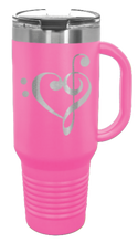 Load image into Gallery viewer, Love Music 40oz Handle Mug Laser Engraved
