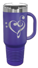 Load image into Gallery viewer, Love Music 40oz Handle Mug Laser Engraved
